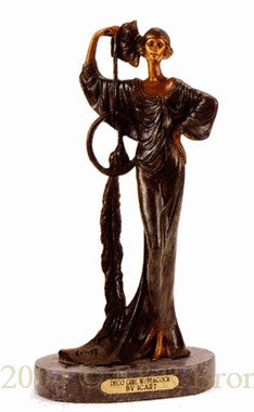 Deco Girl With Peacock by Louis Justin Icart