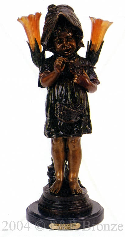 Girl Holding Bird (Lamp) by Fuenze