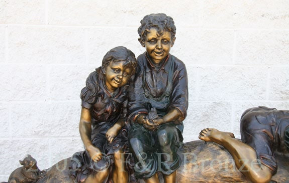 Monumental Lazy Days Bronze Statue