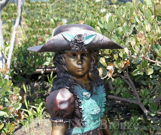 Jumbo Girl With Wheelbarrow Bronze Statue