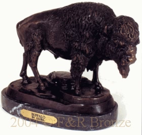 Buffalo bronze by Carl Kauba