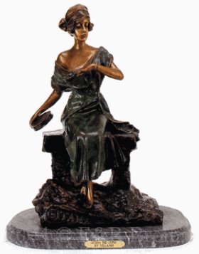 Gitana The Gypsy bronze statue by Villanis