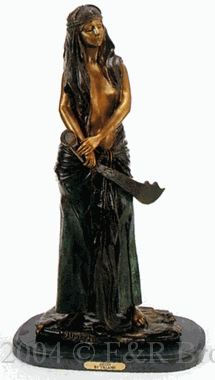 Judith bronze sculpture by Emmanuel Villanis