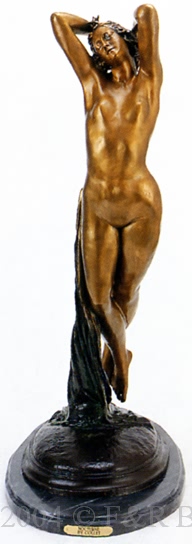 Nocturne bronze statue by Collet