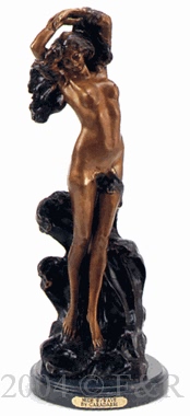 Nude With Wave bronze statue by Caradarri
