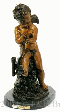 Seated Cupid with Bow bronzeby Fomile