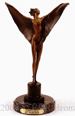 Temptation bronze statue