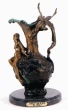 Bronze Handled Vase with Nude by Debut