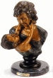 Mother and Son bronze sculpture by Houdon