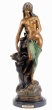 Bronze Nude Girl with Fish by Campagne