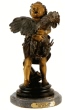 Rooster Girl bronze by Fuenze
