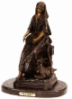 Seated Egyptian Girl bronze by Tassel