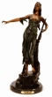 The Harp Lady bronze statue by Drollos