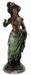 Victorian Woman with Crop bronze sculpture 