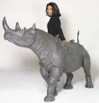 Rhinoceros bronze reproduction