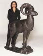 Big Horn Sheep bronze statue