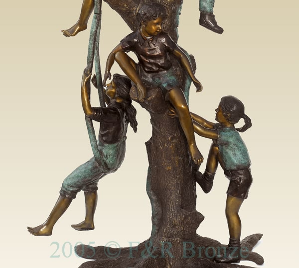 Three Boys and Two Girls on Tree bronze reproduction