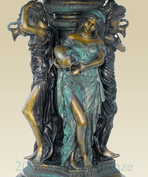 Girls with Vase bronze sculpture