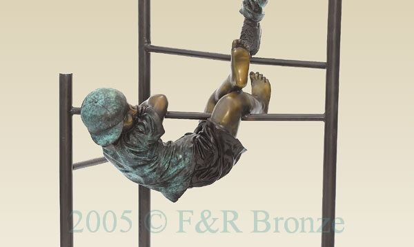 Gymnastic Boys bronze statue