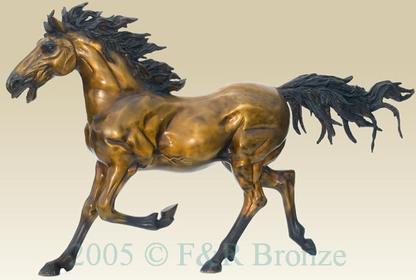 Savage Horse bronze statue