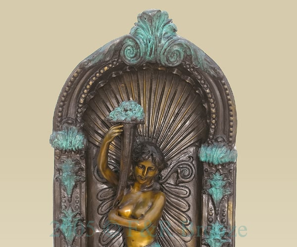 Mermaid on Wall bronze fountain-4