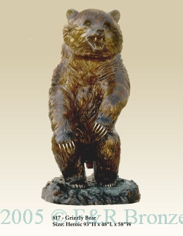 Grizzly Bear bronze sculpture