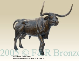 Longhorn Steer bronze