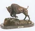 Buffalo Bronze Statue inspired by Frederic Remington