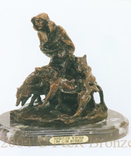 Spirit of Winter Bronze by Charles Russell