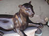 Lioness bronze statue