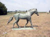 Green Running Quarter Horse Bronze Sculpture