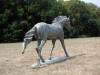 Green Running Quarter Horse Statue