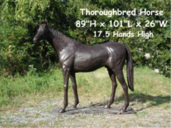 Thoroughbred Horse Bronze Sculpture - 1