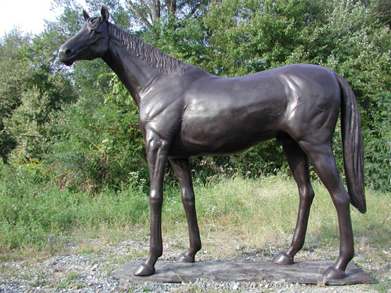 Thoroughbred Horse Bronze Sculpture - 9