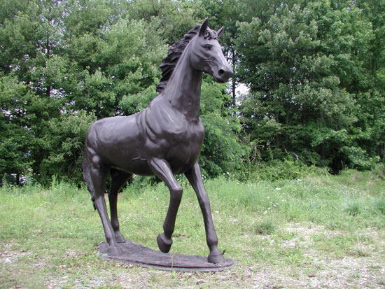 Trotting Horse Bronze - 5
