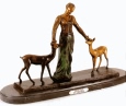 Deer Lady Bronze statue by Chiparus