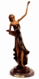 Lady with Cornucopia bronze sculpture