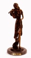 Lady with Violin bronze statue by Chiparus