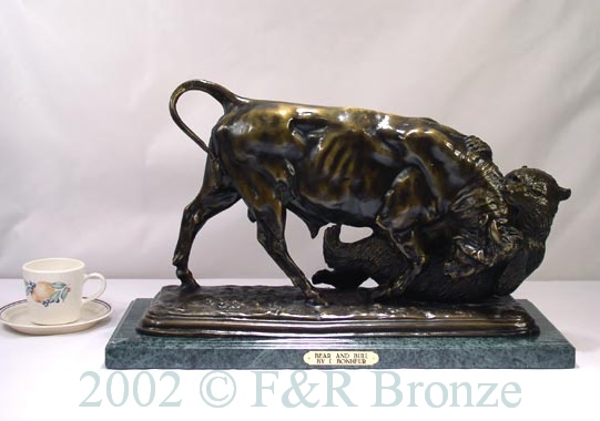Bear and Bull Bronze by Bonheur-4