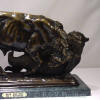 Bear and Bull bronze sculpture