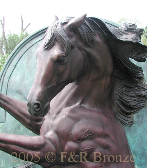 Giant Three Horse Wall Bronze statue Fountain-4