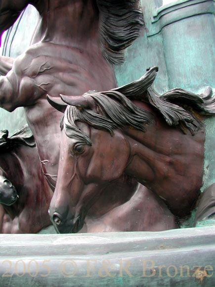 Giant Three Horse Wall Bronze statue Fountain-7