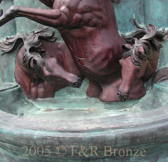 Giant Three Horse Wall Bronze statue Fountain-9