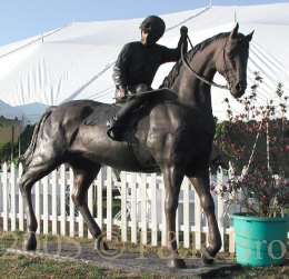 Jockey On Horse bronze statue
