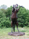Giant Rearing Stallion bronze