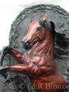 Three Horse Wall bronze statue fountain
