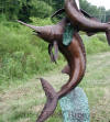 Two Sword Fish bronze reproduction
