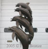 Five Jumping Dolphins bronze statue fountain