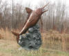 Single Marlin bronze statue