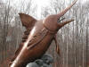 Single Marlin bronze sculpture